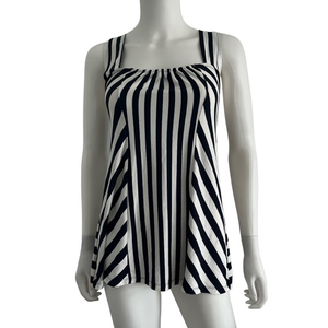 Banana republic striped top rayon‎ and spandex cross on back